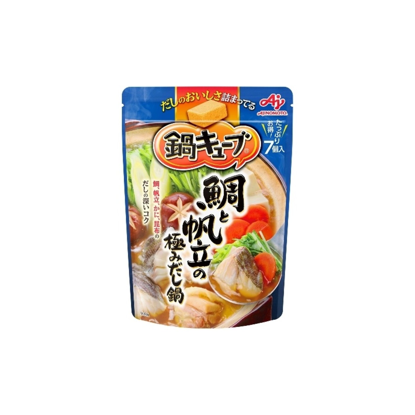 Ajinomoto Nabe Cube Sea Bream Scallop Premium Dashi Hot Pot 7 Pieces - img-1
