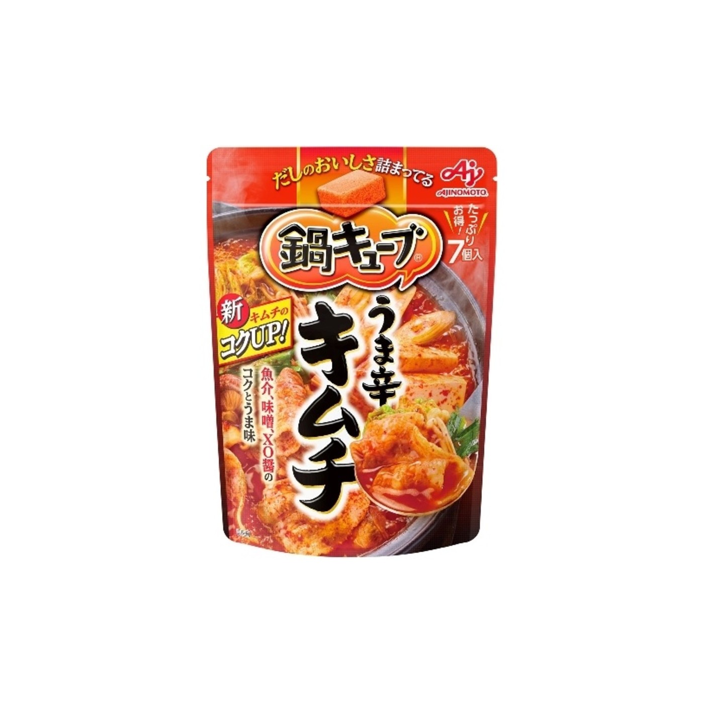 Ajinomoto Nabe Cube Spicy Kimchi Hot Pot 7 Pieces - img-1