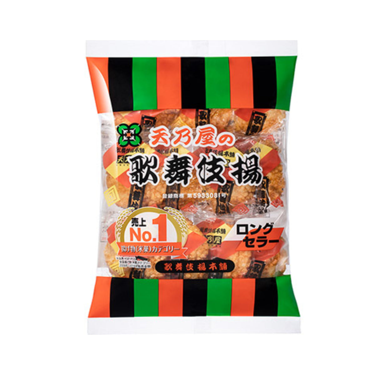 Amanoya Kabukiage Sweet Soy Sauce Fried Rice Crackers 11 Pieces - img-1
