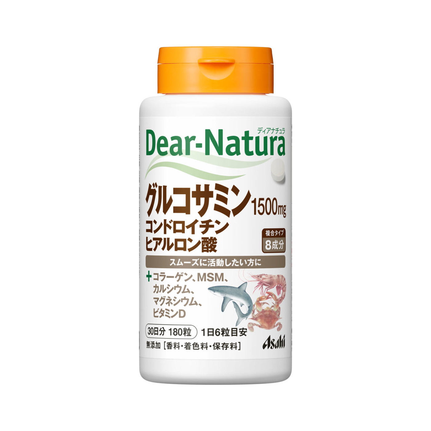 Asahi Dear-Natura Glucosamine Chondroitin Hyaluronic Acid 180 Tablets