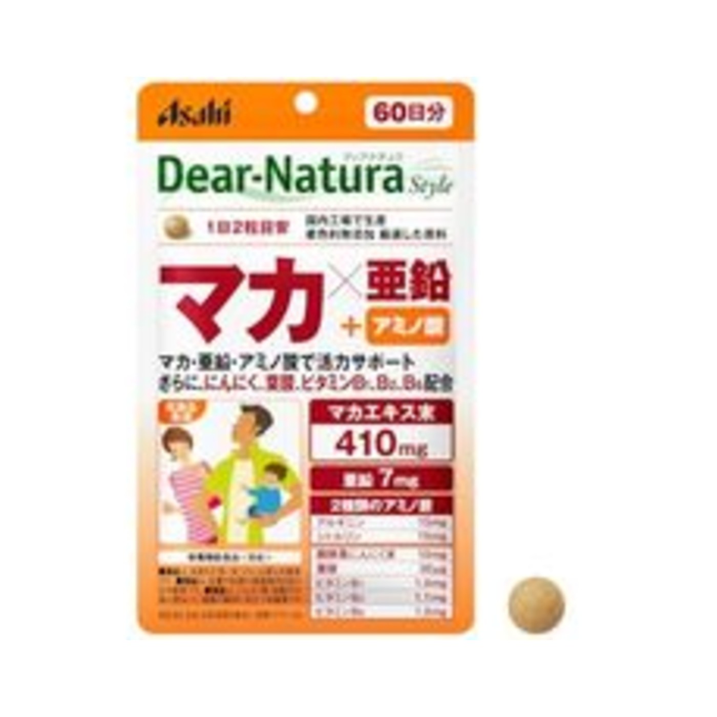 Asahi Dear-Natura Style Maca Zinc 120 Tablets - img-1