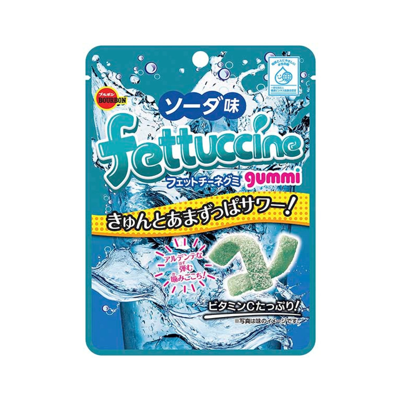 Bourbon Fettuccine Gummi Soda Pasta Shape Candy 50g - img-2