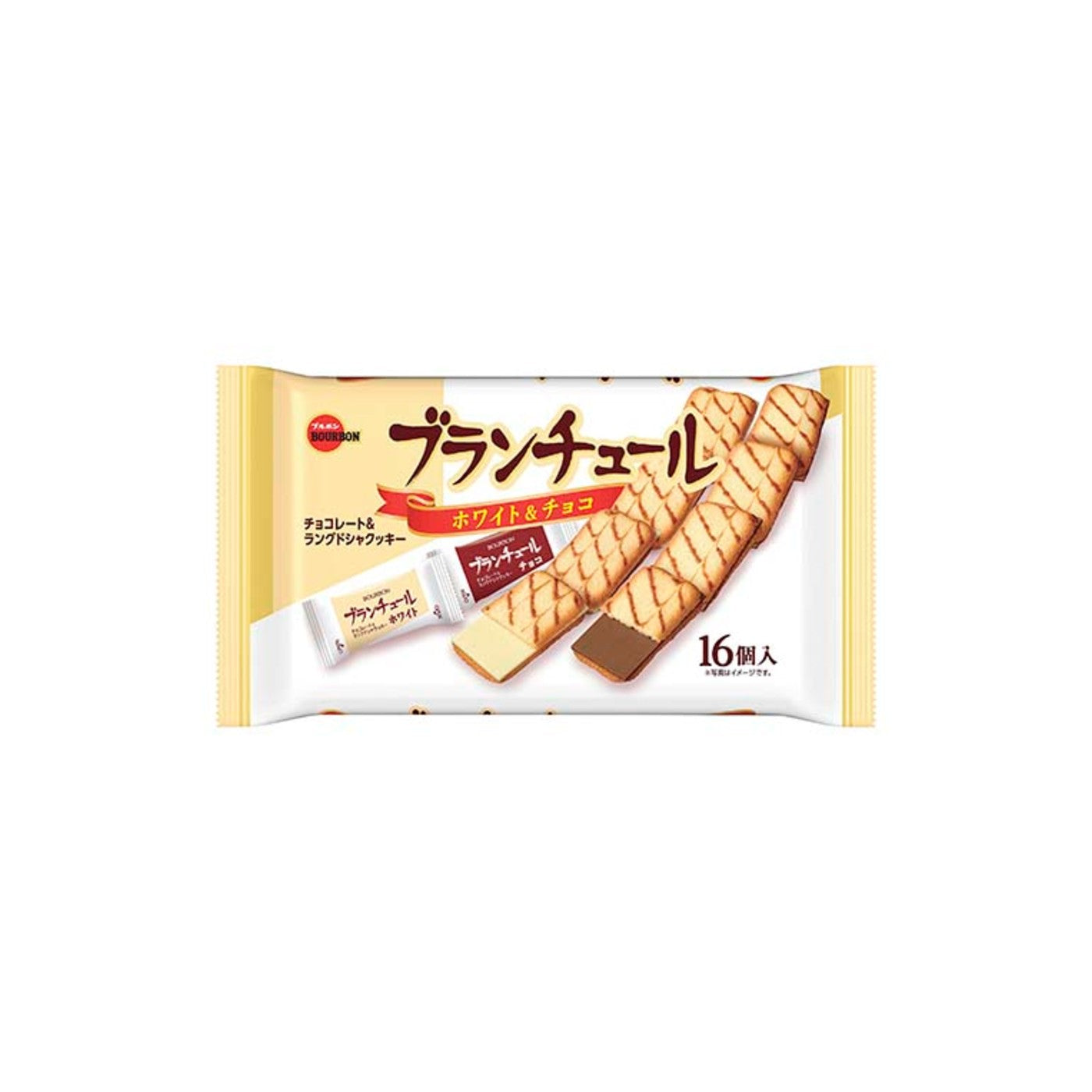 Bourbon Blanchur White Chocolate Sandwich Cookies 16pcs - img-1