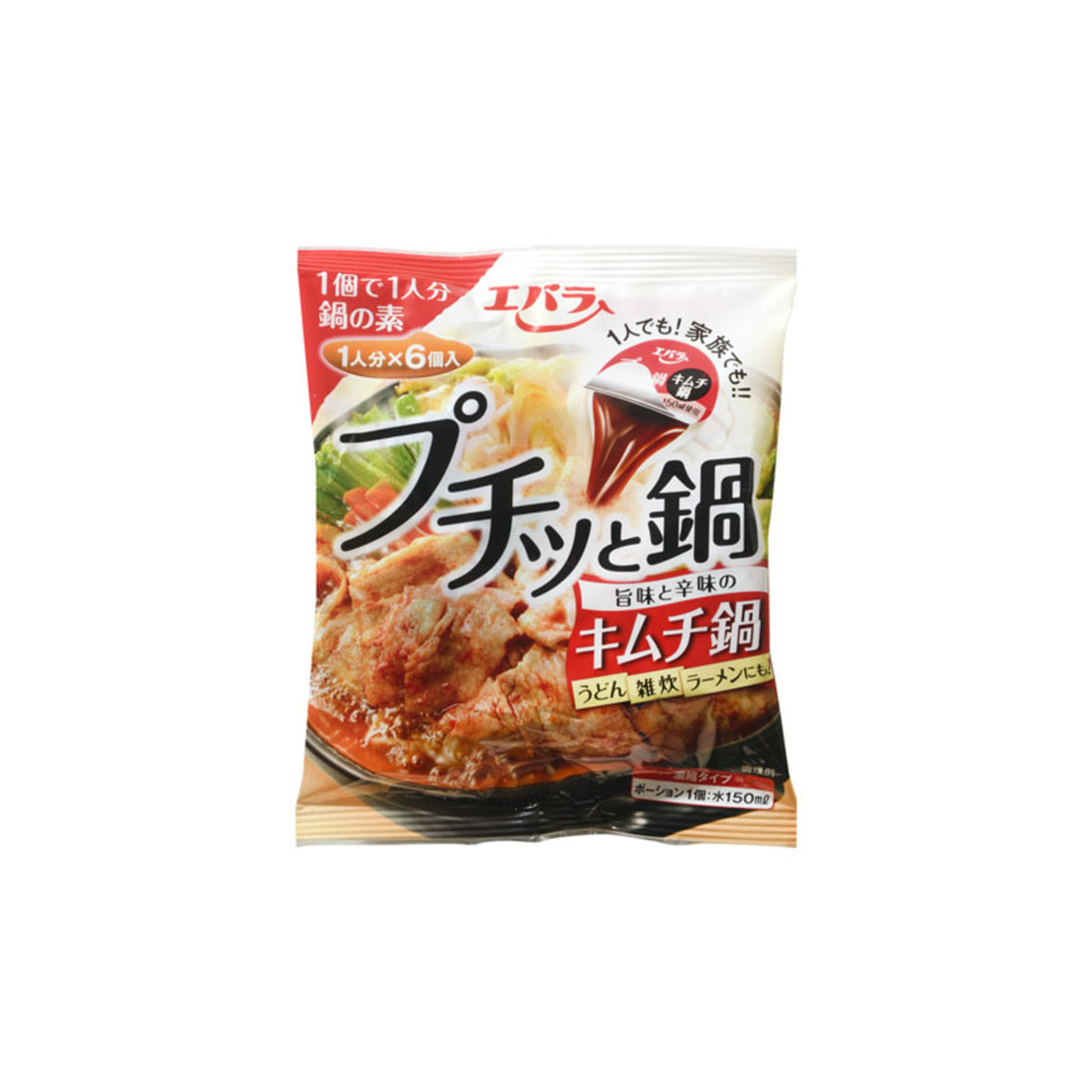 Ebara Petit Nabe Kimchi Hot Pot 23g x 6 pcs - img-1