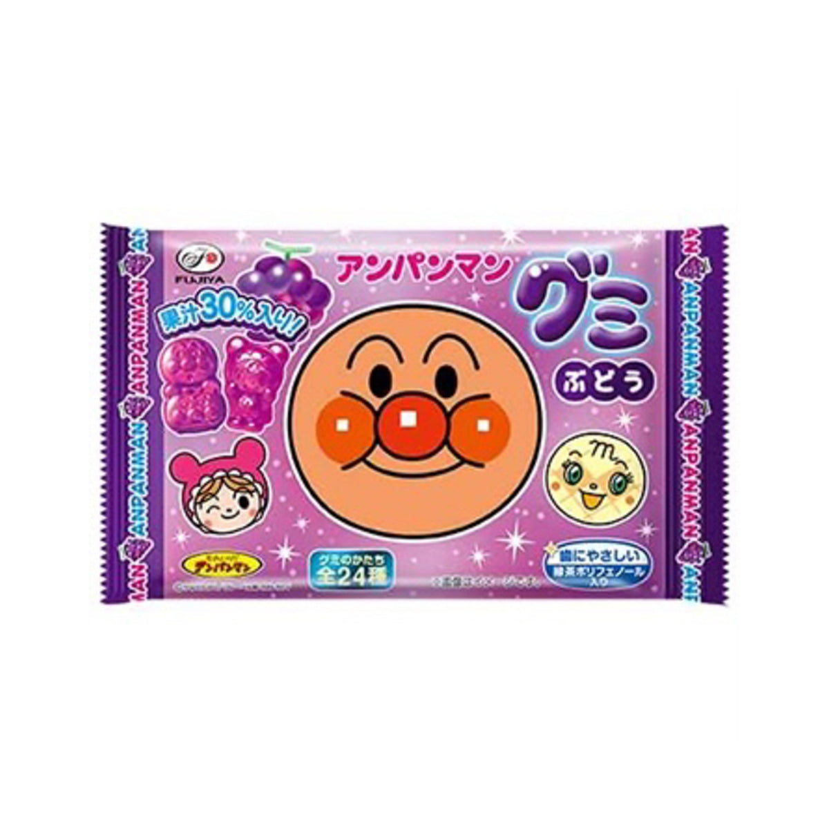 Fujiya Anpanman Gummy Grape 6pcs - img-1
