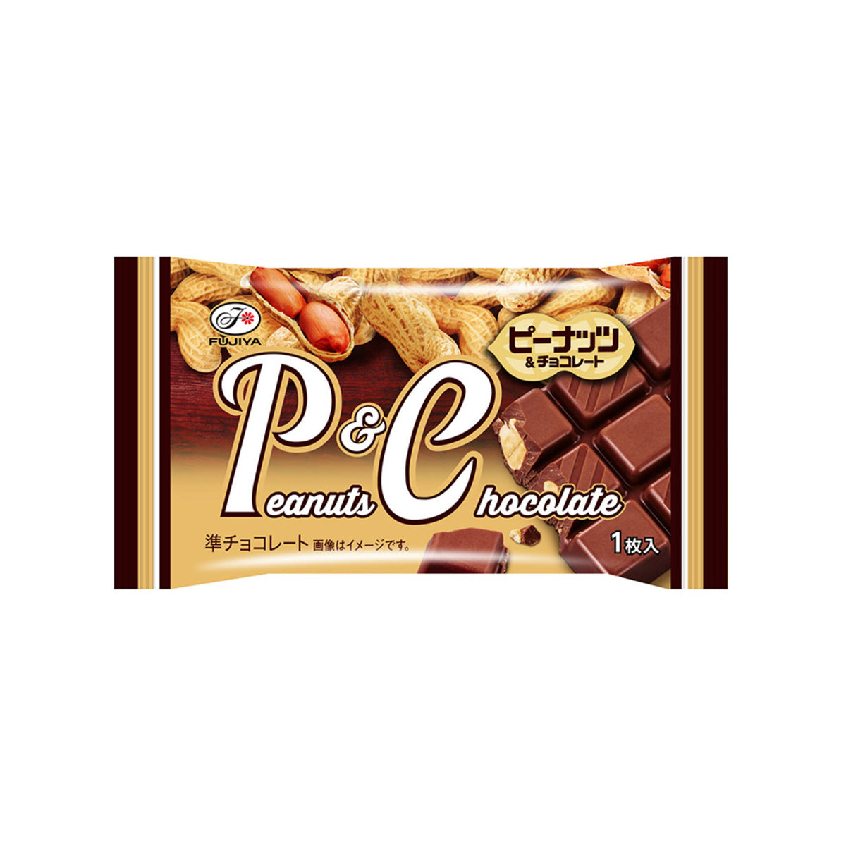 Fujiya Country Maam 1pc Peanut & Chocolate - img-1