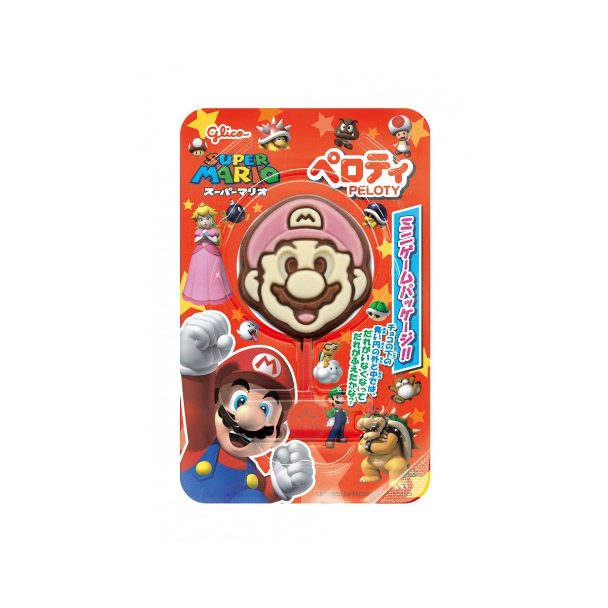 Glico Peroti Super Mario Lollipop Chocolate 20g - img-1