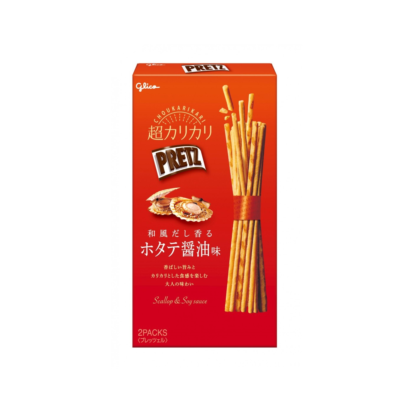 Glico Ultra Crispy Pretz Japanese Dashi Scallop Soy Sauce 55g - img-1