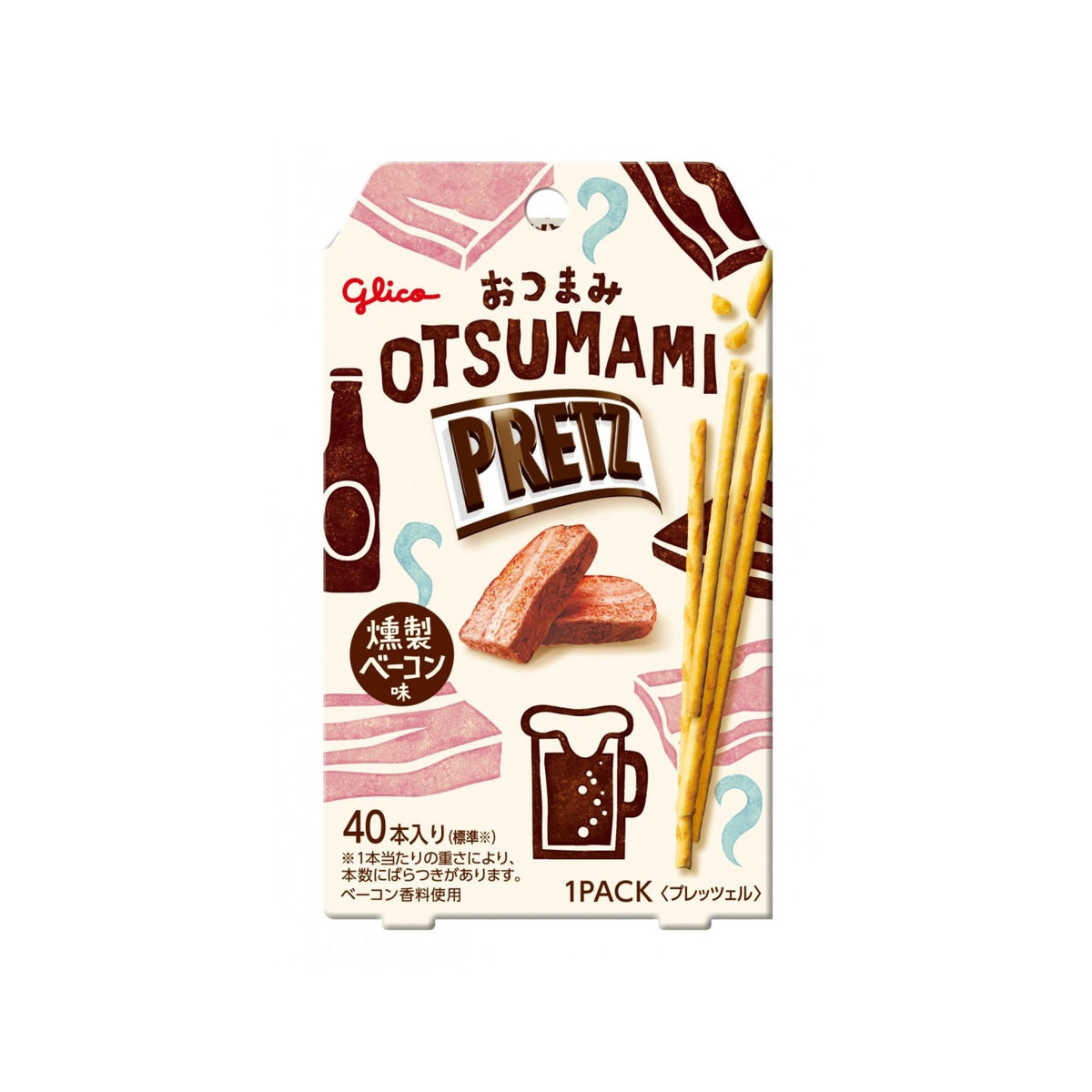 Glico Otsumami Pretz Smoked Bacon 24g - img-1