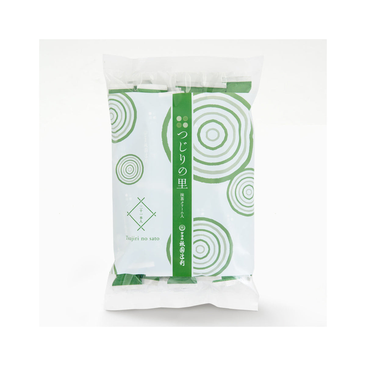 Gion Tsujiri Tsujiri no Sato Matcha Cream Rolled Wafers 21 Pieces (Kyoto Souvenir) - img-1