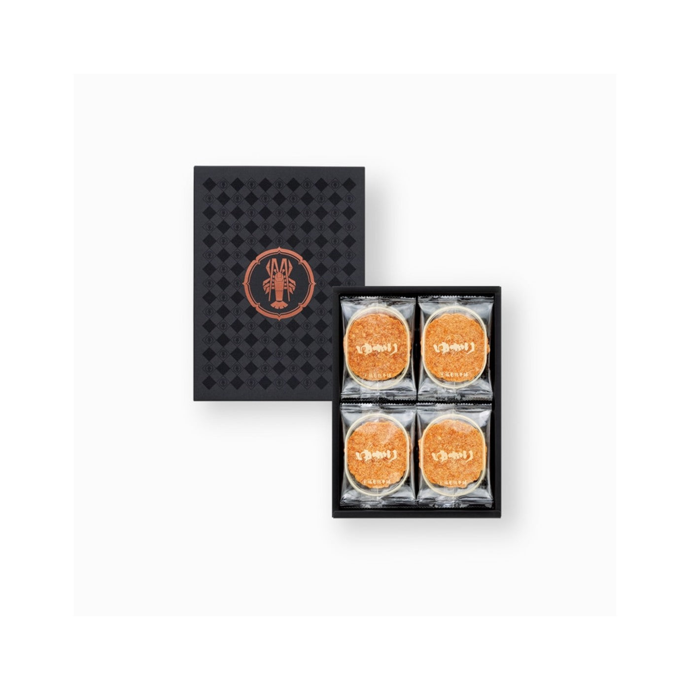 Bankaku Yukari Shrimp Senbei Crackers 12 Pieces (Nagoya Souvenir) - img-1