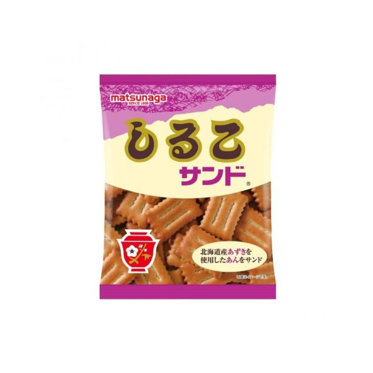 Matsunaga Shiruko Sand Red Bean Biscuits 60g (Aichi Souvenir) - img-1