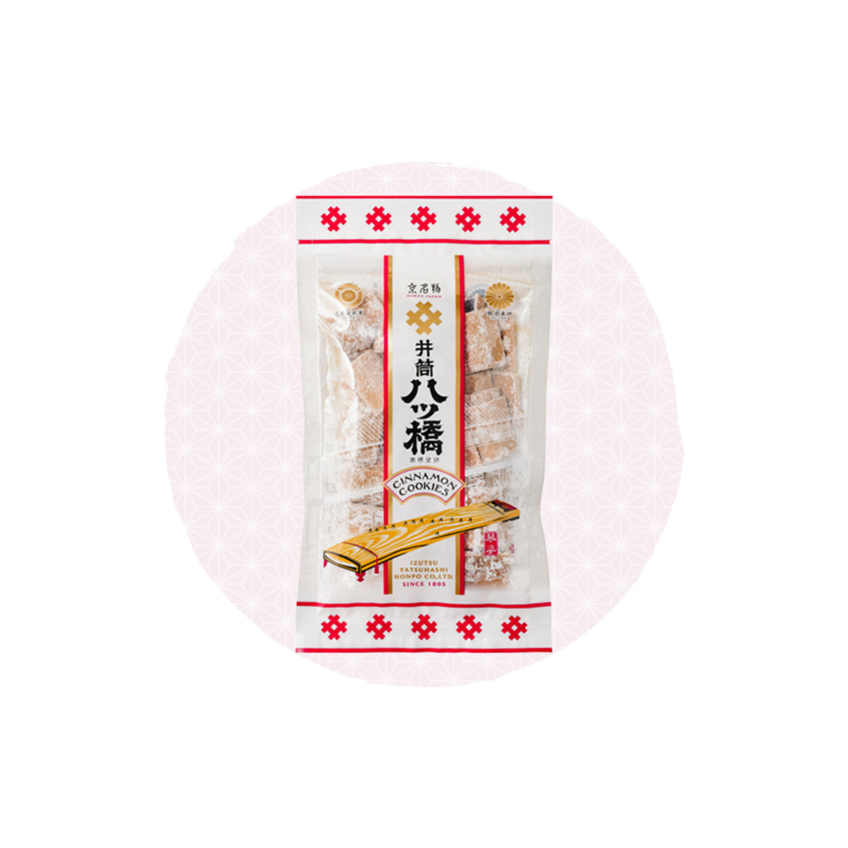 Izutsu Yatsuhashi Baked Cinnamon Rice Crackers 100g (Kyoto Souvenir) - img-1
