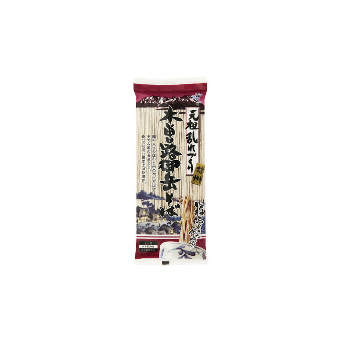 Hakubaku Kisoji Ontake Soba Buckwheat Noodles 200g Standard - img-1