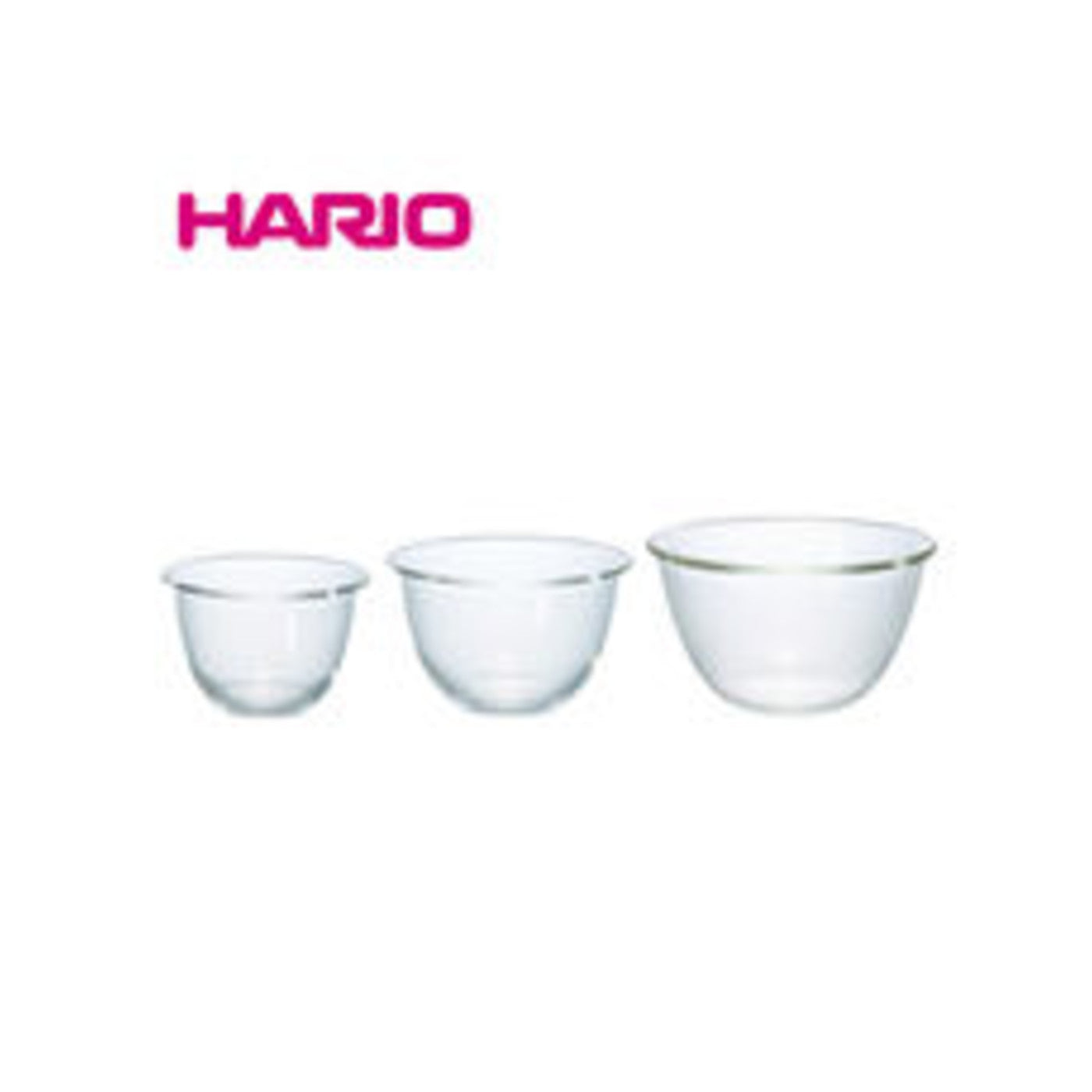 Hario Heat-Resistant Glass Mixing Bowl Set of 3 MXPN-3704 - img-1