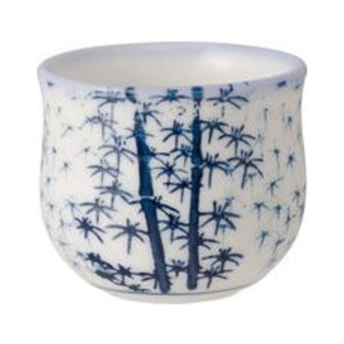 Saikai Toki Hasami Ware Wakatake Sake Cup Bamboo Indigo 50ml - img-1