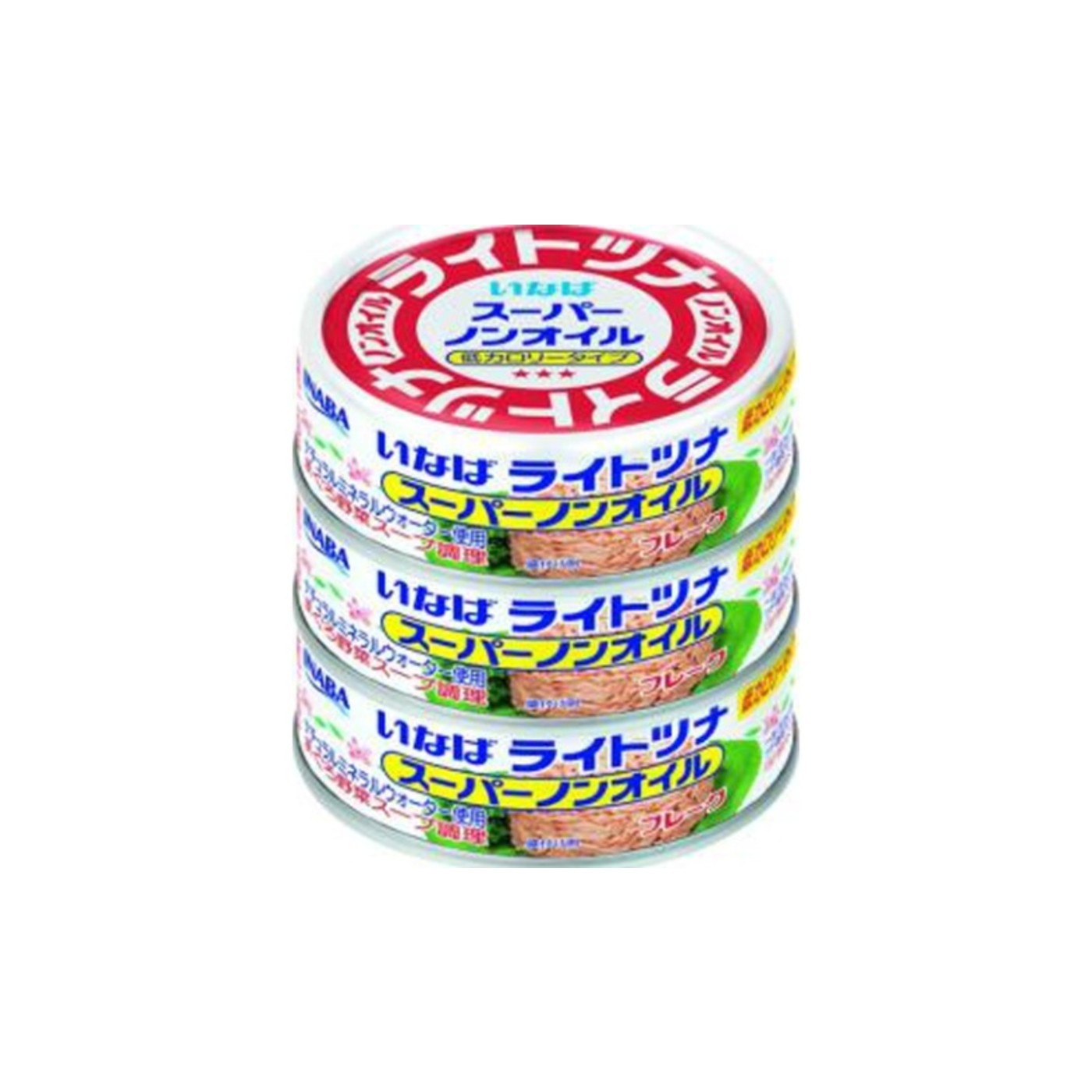 Inaba Light Tuna Super Non-Oil 3 Cans Set - img-1