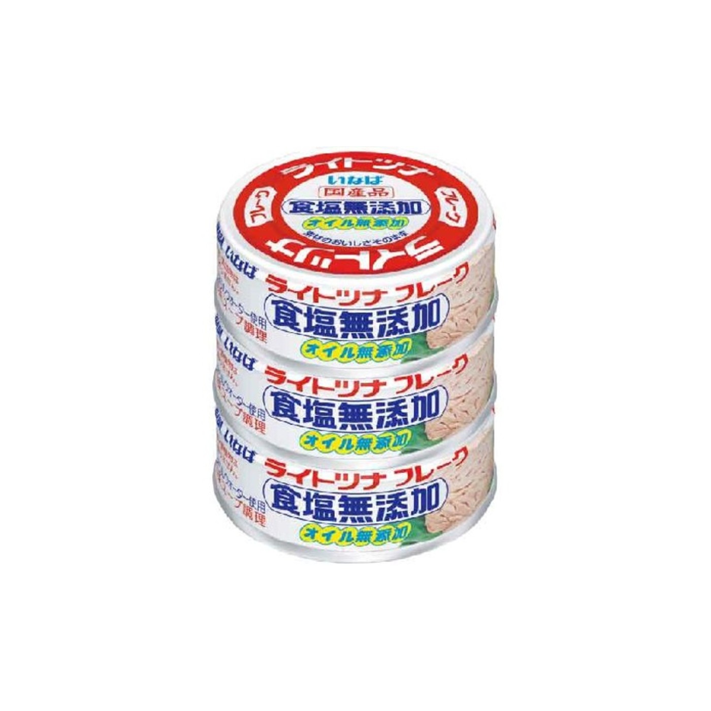 Inaba Light Tuna No Salt Added 70g 3 Cans Set - img-1