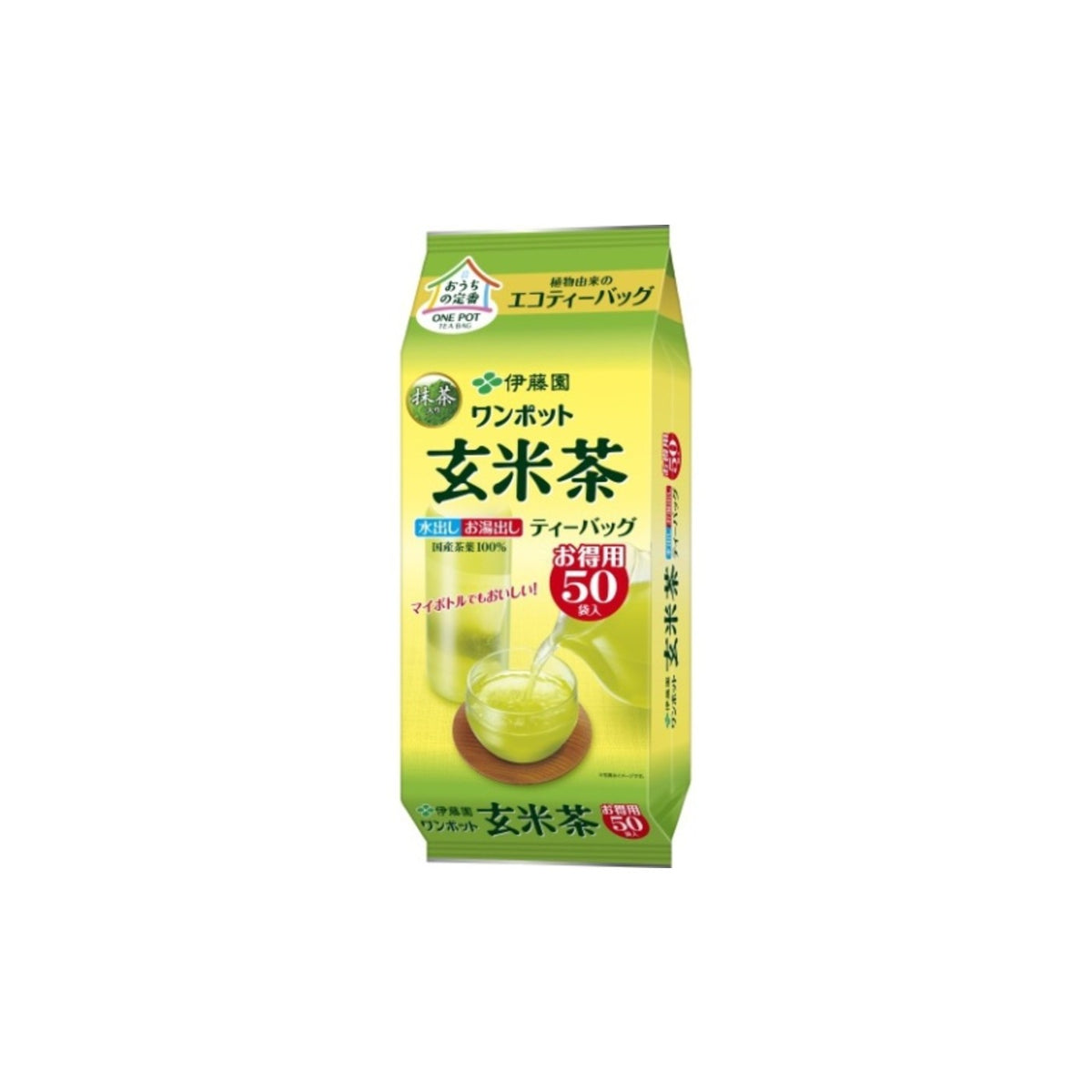 Itoen Oi Ocha One Pot Eco Tea Bag Genmaicha 50 Bags - img-1