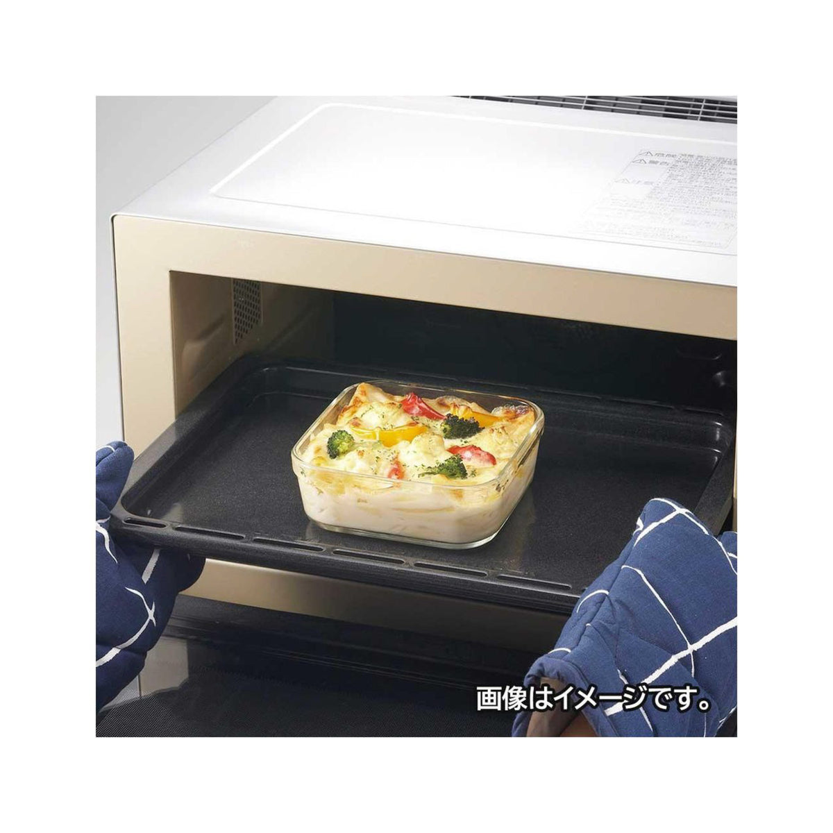 Iwaki Pack and Range Square Deluxe Glass Container Set Aqua Blue PS-NPR-11B | Microwave-safe use