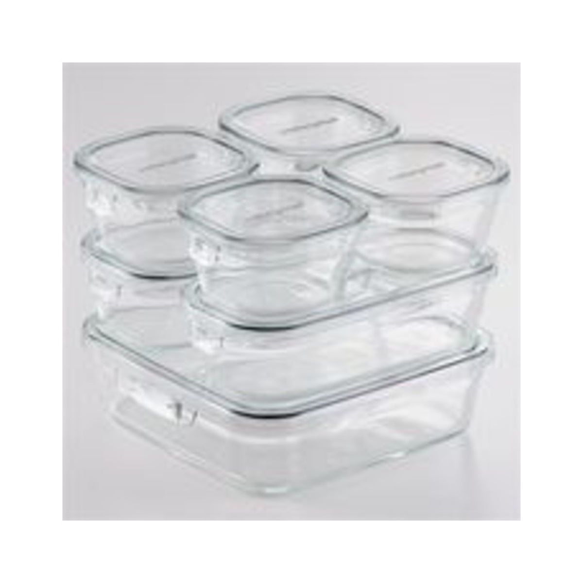 Iwaki Pack and Range System Glass Container Set Cool Gray PC-PRN7GY2 - img-1