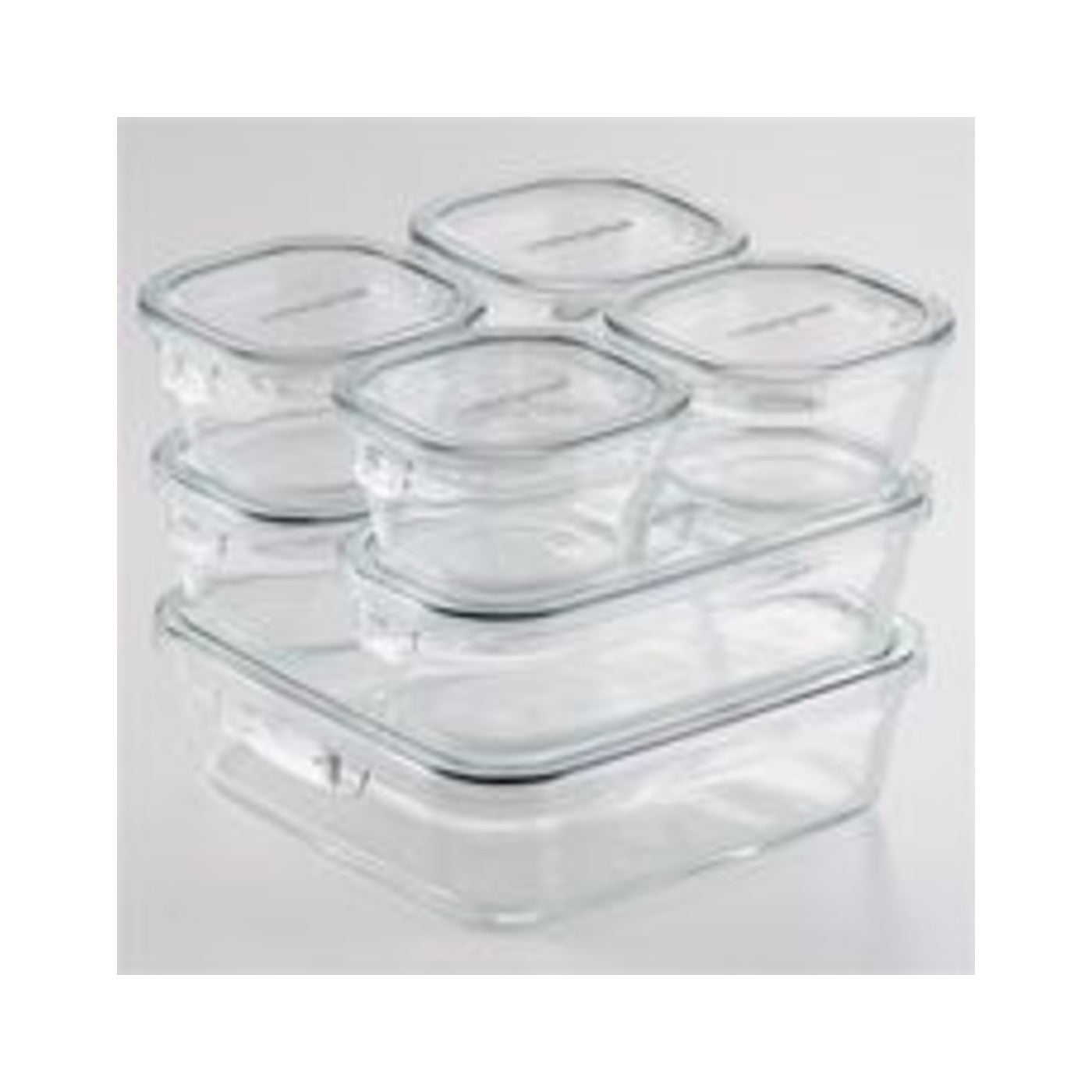 Iwaki Pack and Range System Glass Container Set Cool Gray PC-PRN7GY2 - img-1
