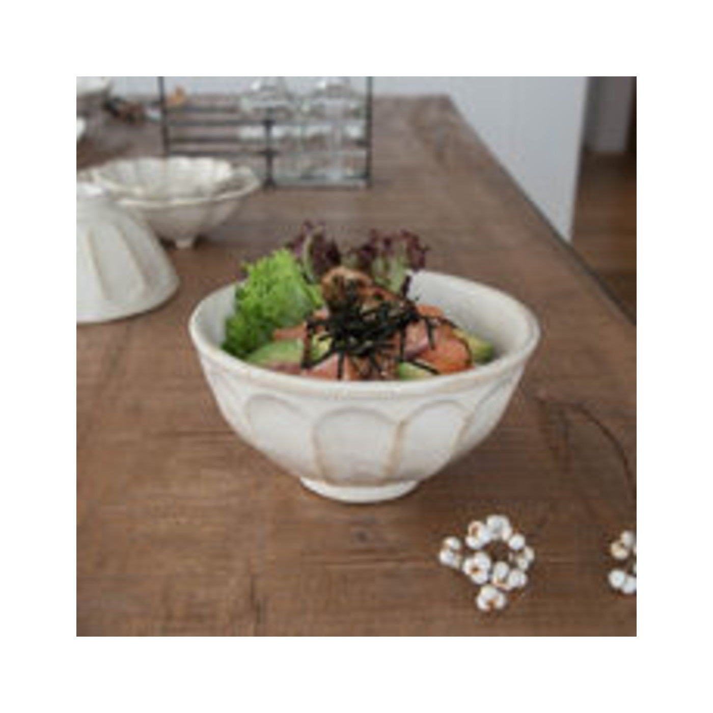 Kaneko Kohyo Rinka 16cm Donburi Shironeri Mino Ware - img-1