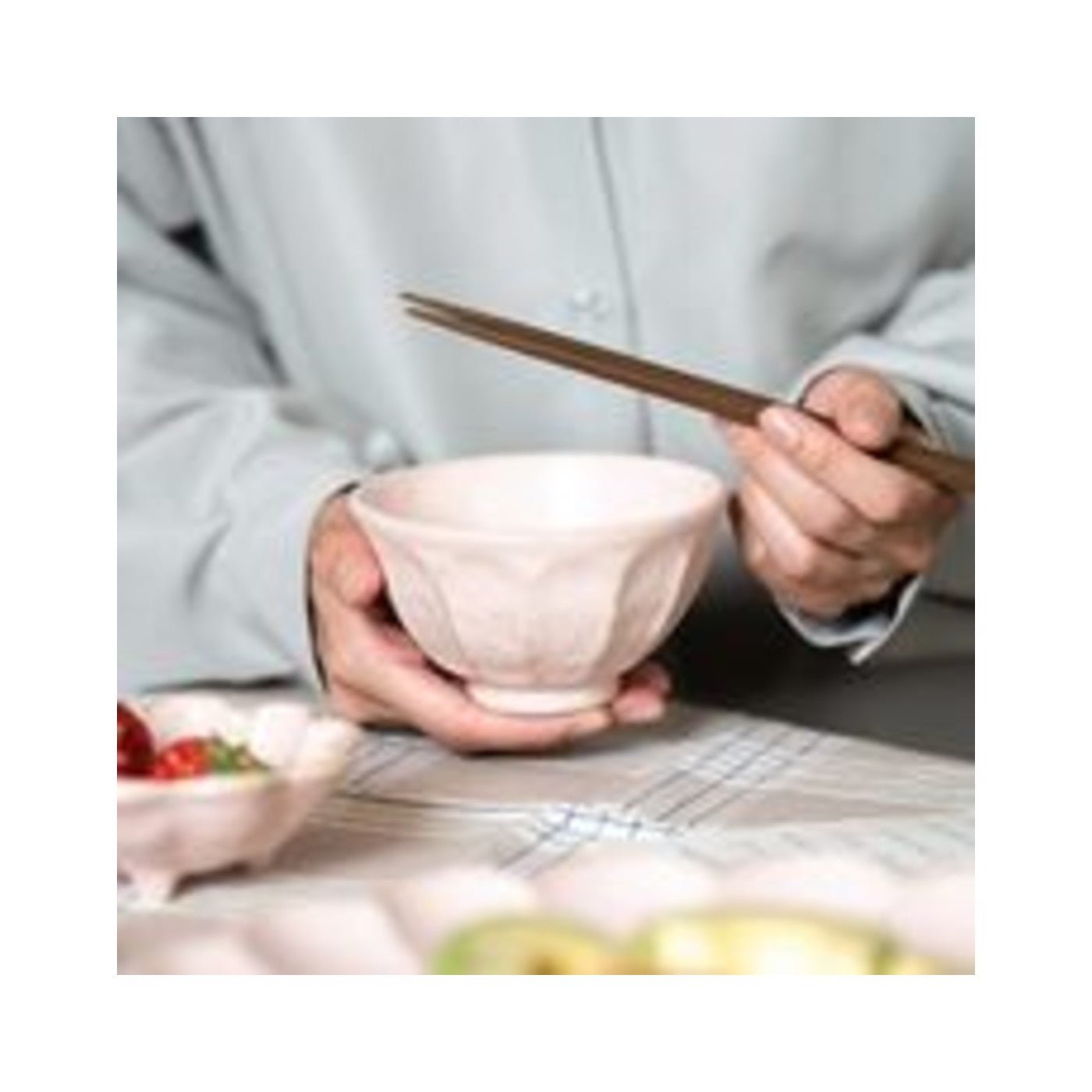 Kaneko Kohyo Rinka 11cm Rice Bowl Momoneri Mino Ware - img-1