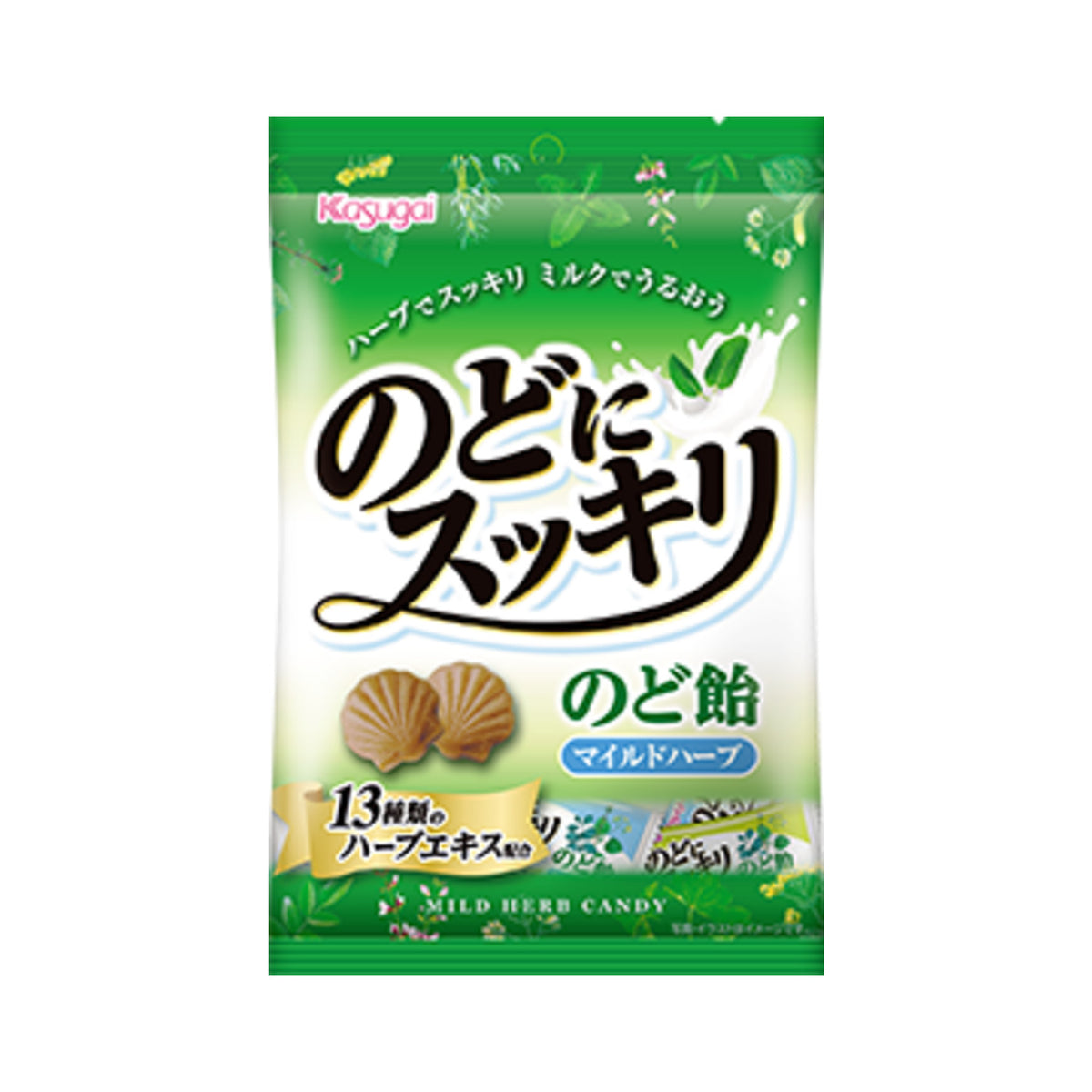 Kasugai Nodo ni Sukkiri Mild Herb Throat Candy 125g - img-1