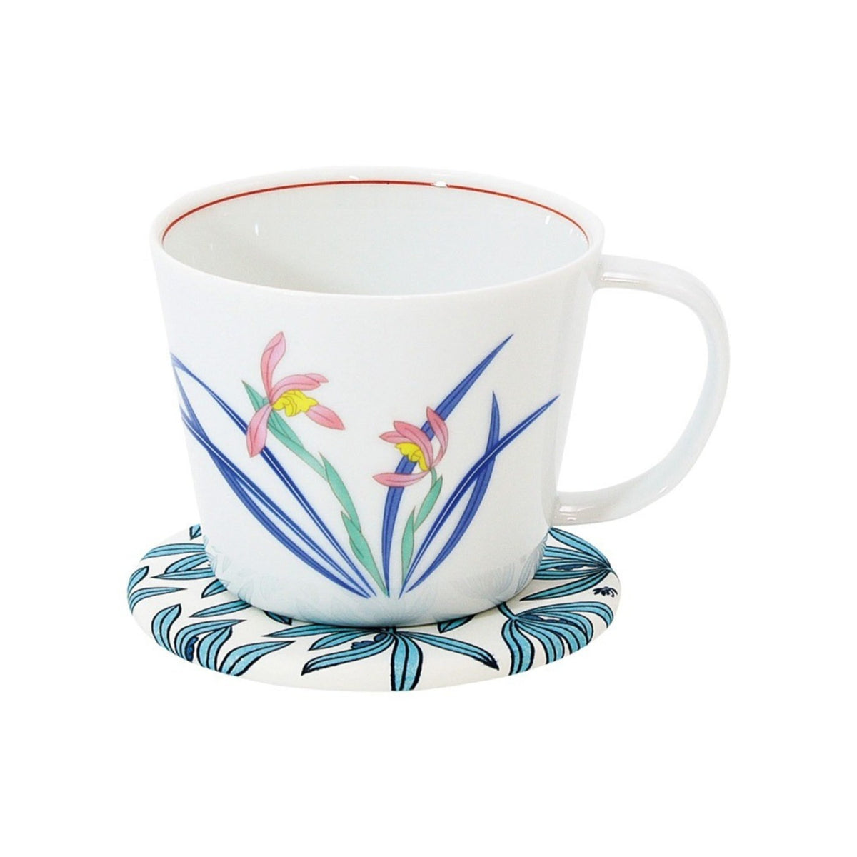 Koransha Shunran Mug with Coaster Arita Porcelain