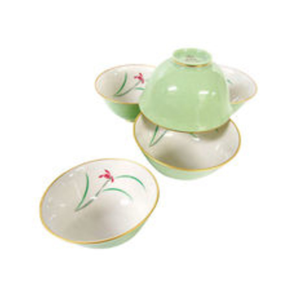 Koransha Ran Teacup Set of 5 Arita Porcelain - img-1