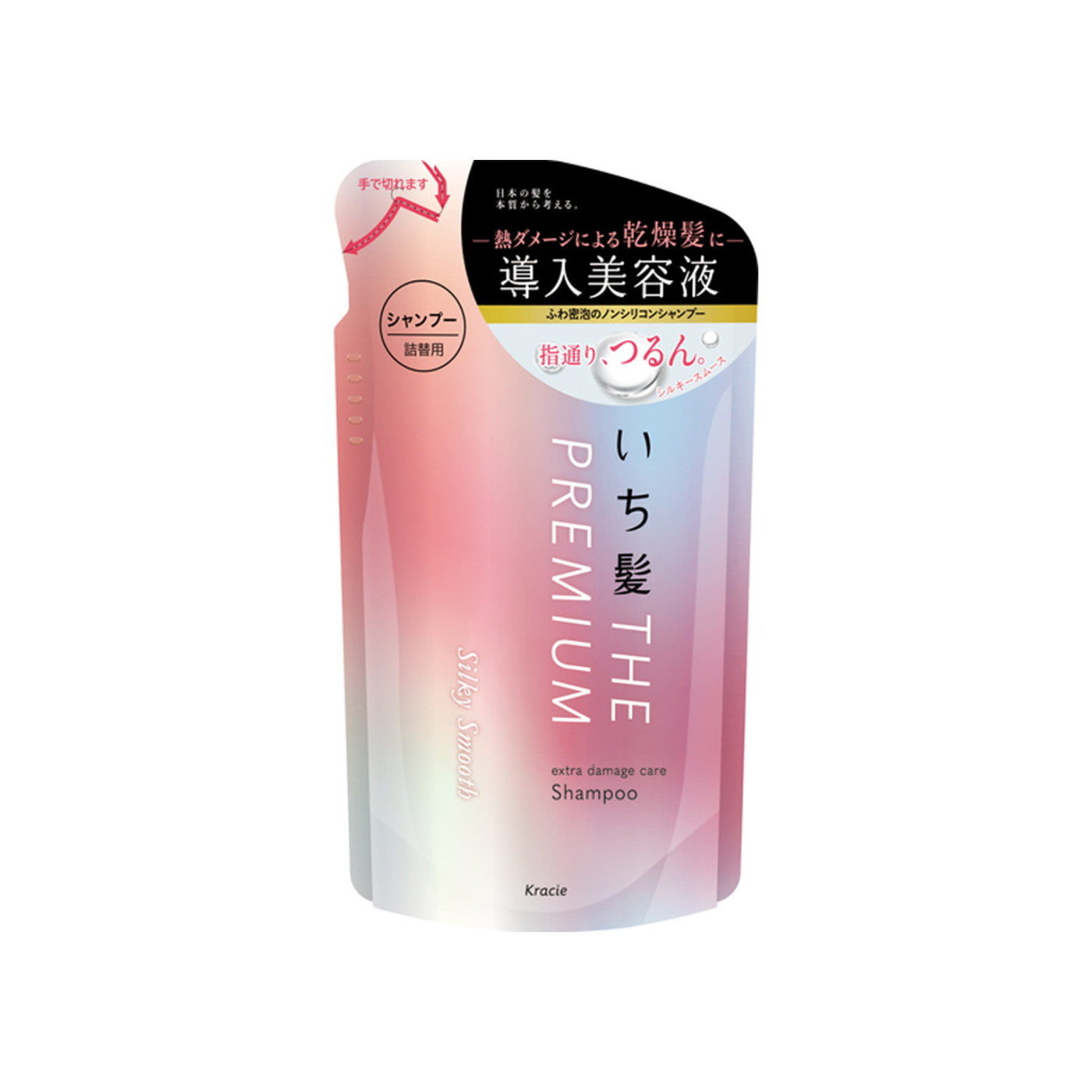 Kracie Ichikami The Premium Extra Damage Care Shampoo Silky Smooth Refill 340ml