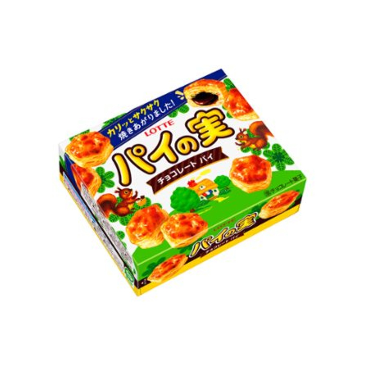 Lotte Pie no Mi Chocolate Filled Puff Pastry 73g - img-1