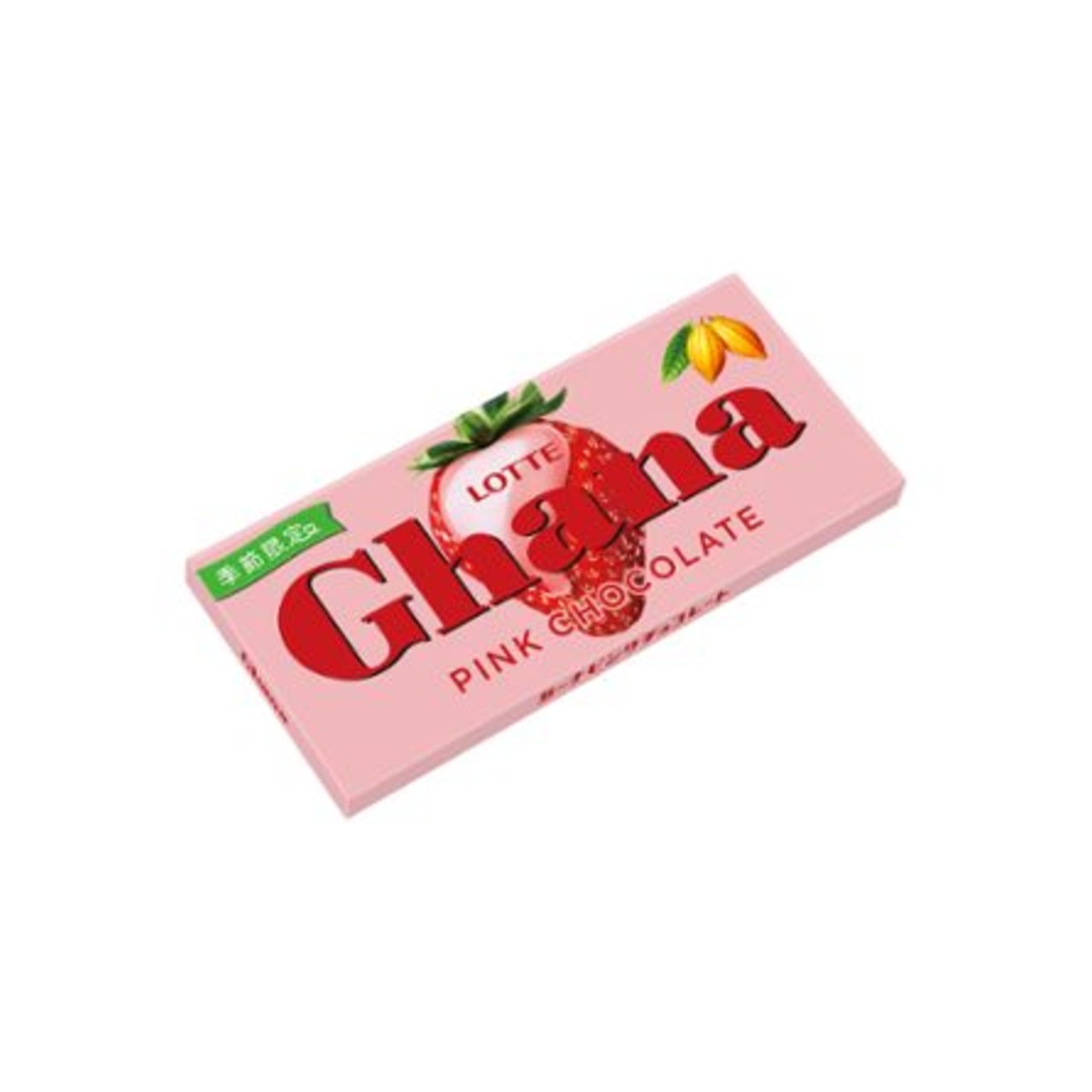 Lotte Ghana Pink Strawberry Chocolate 45g - img-1