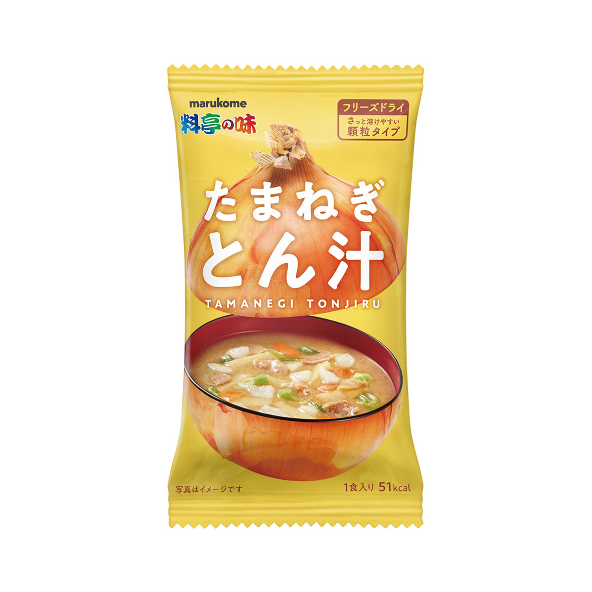 Marukome Freeze Dried Granule Miso Soup Green Onion Tonjiru - img-1