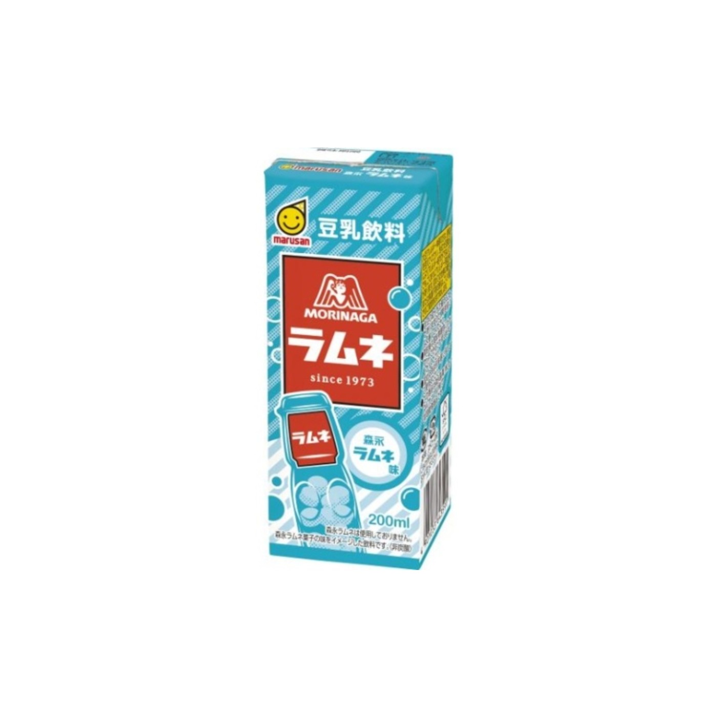 Marusan Soy Milk Drink Morinaga Ramune Flavor Paper Pack 200ml - img-1