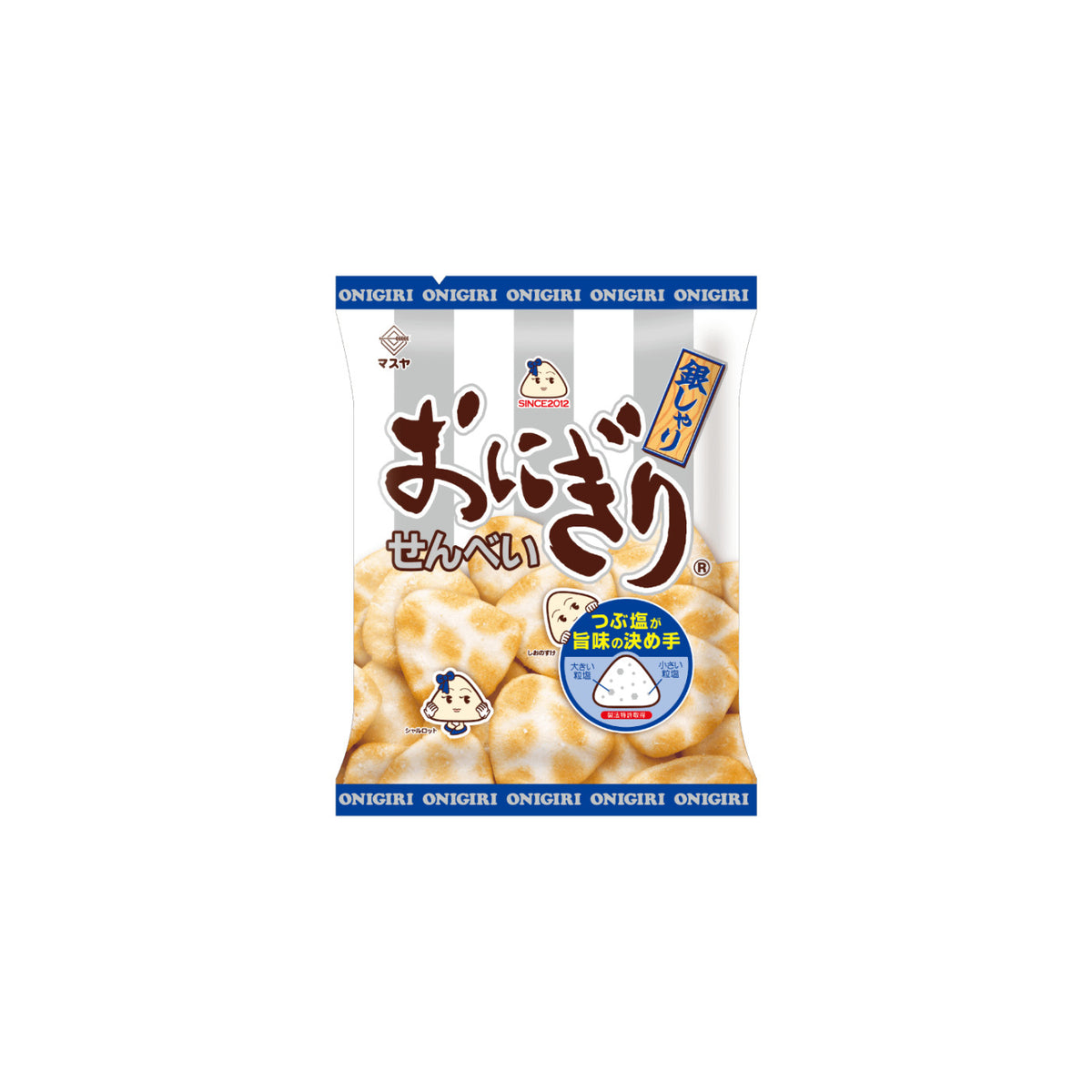 Masuya Onigiri Senbei Ginshari Salt Rice Crackers 85g - img-1