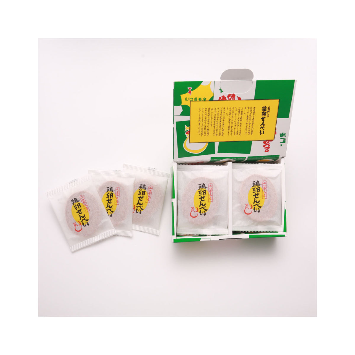 Fukagawa Keiran Senbei Honey Egg Crackers 24 Pieces (Yamaguchi Souvenir) - img-2