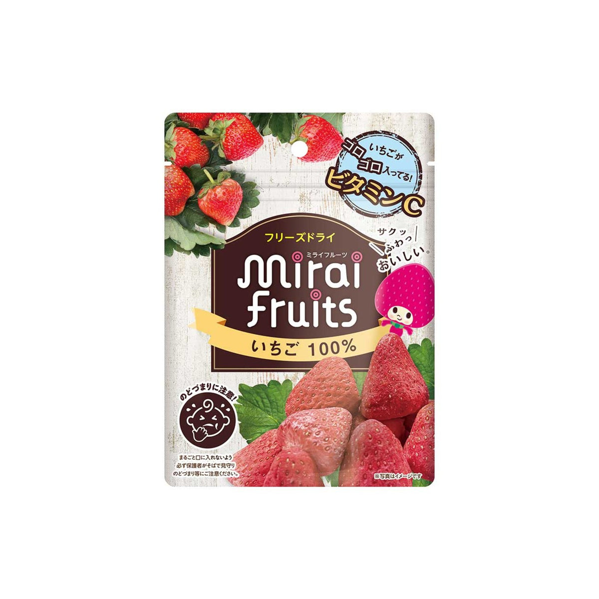 Mirai Fruits Freeze-Dried Ichigo Strawberry Snack 8g - img-1
