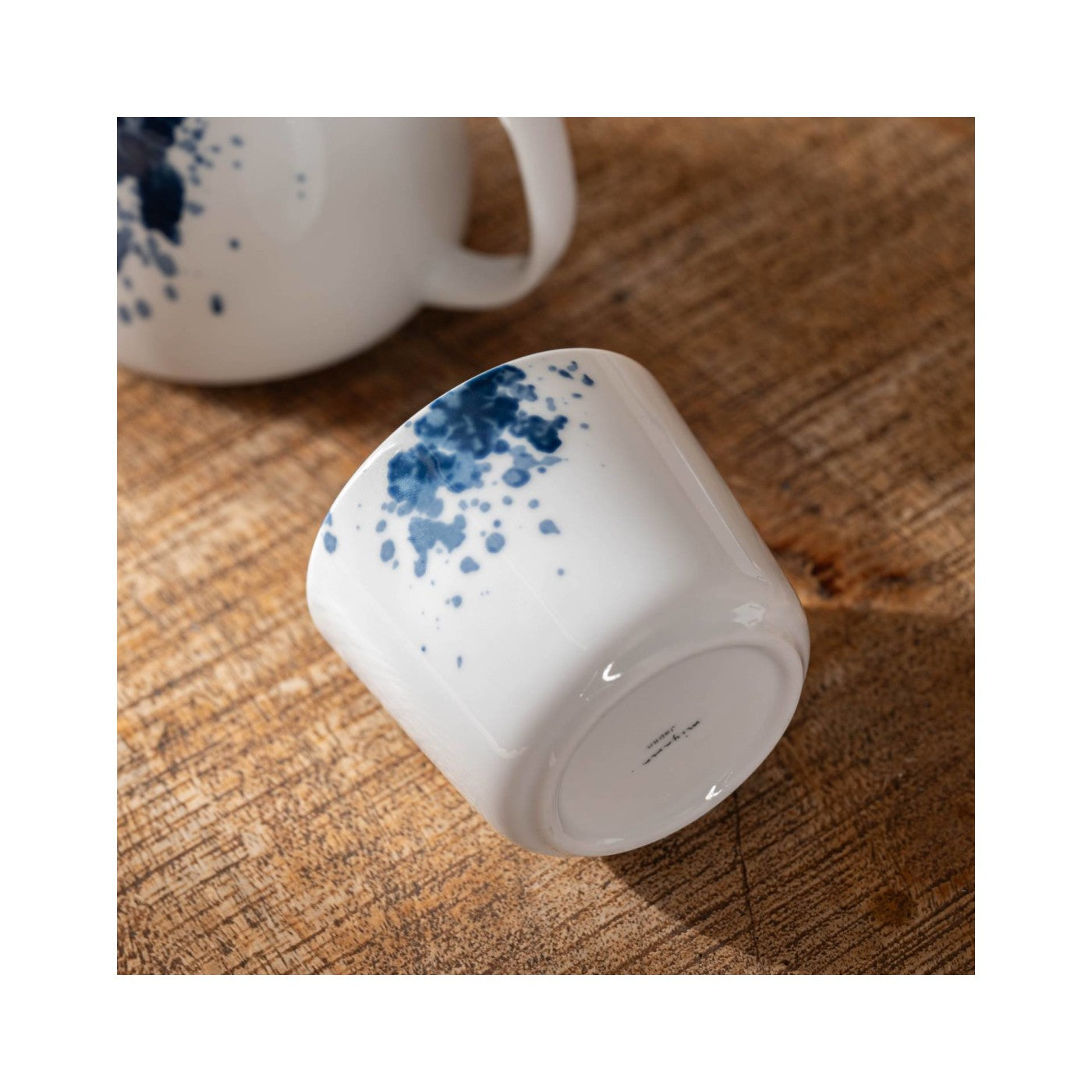 Miyama Slope Cobalt Cup White Porcelain 145ml