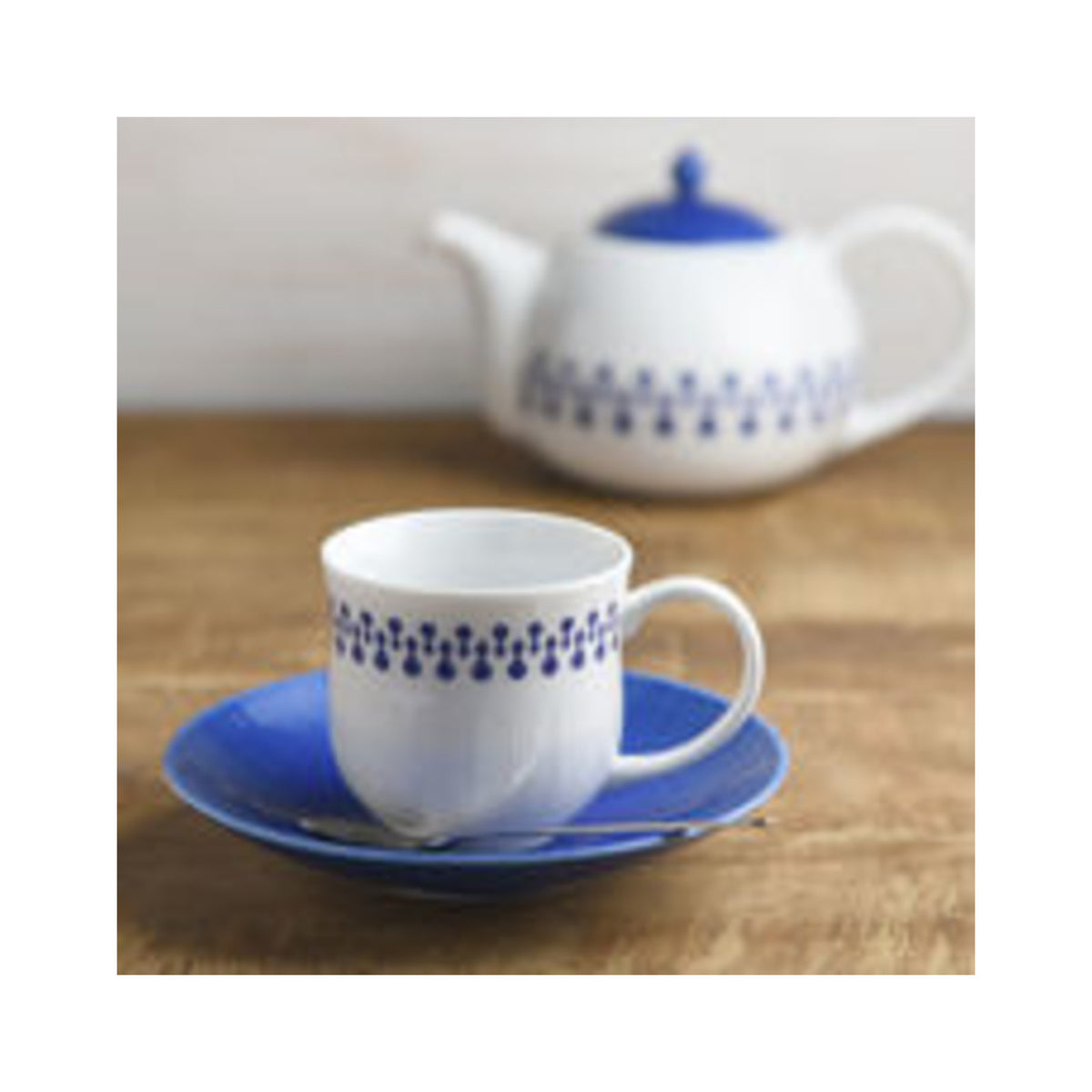 Miyama 1000fucus Cup and Saucer Mino Ware - img-1