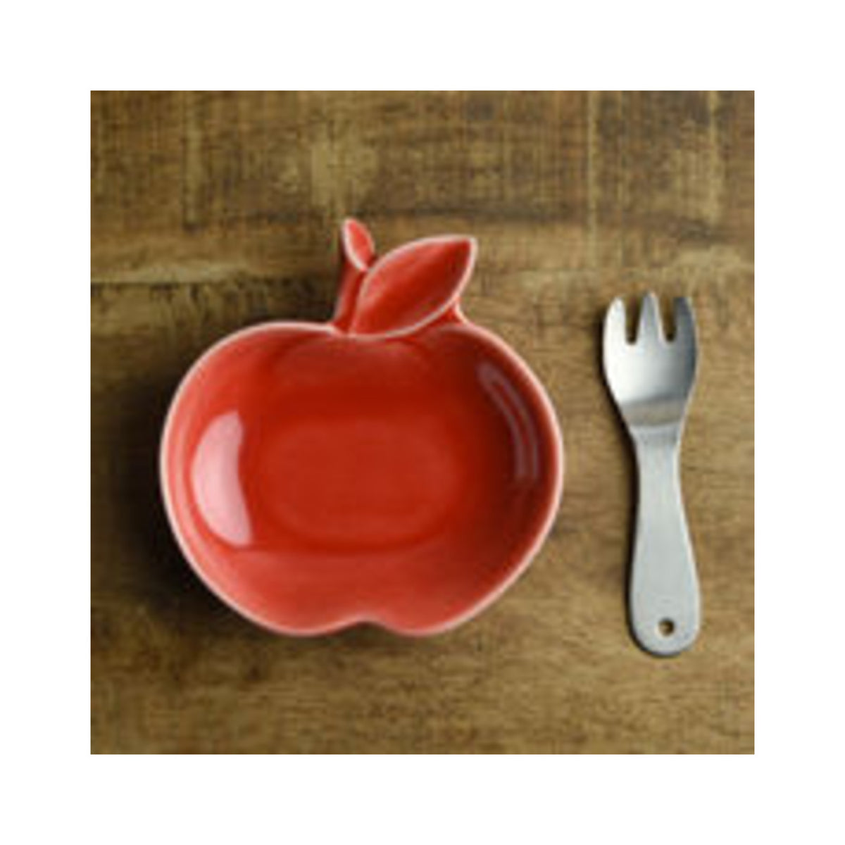 Miyama apple Ringo Mame-zara Small Plate Red - img-1