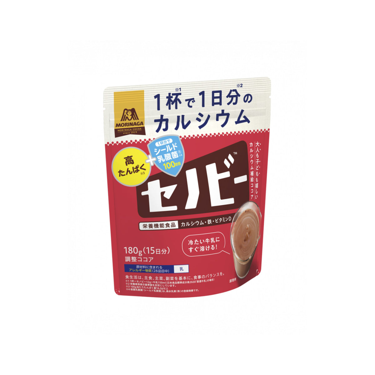 Morinaga Senoby Calcium Cocoa Drink Mix 180g - img-1
