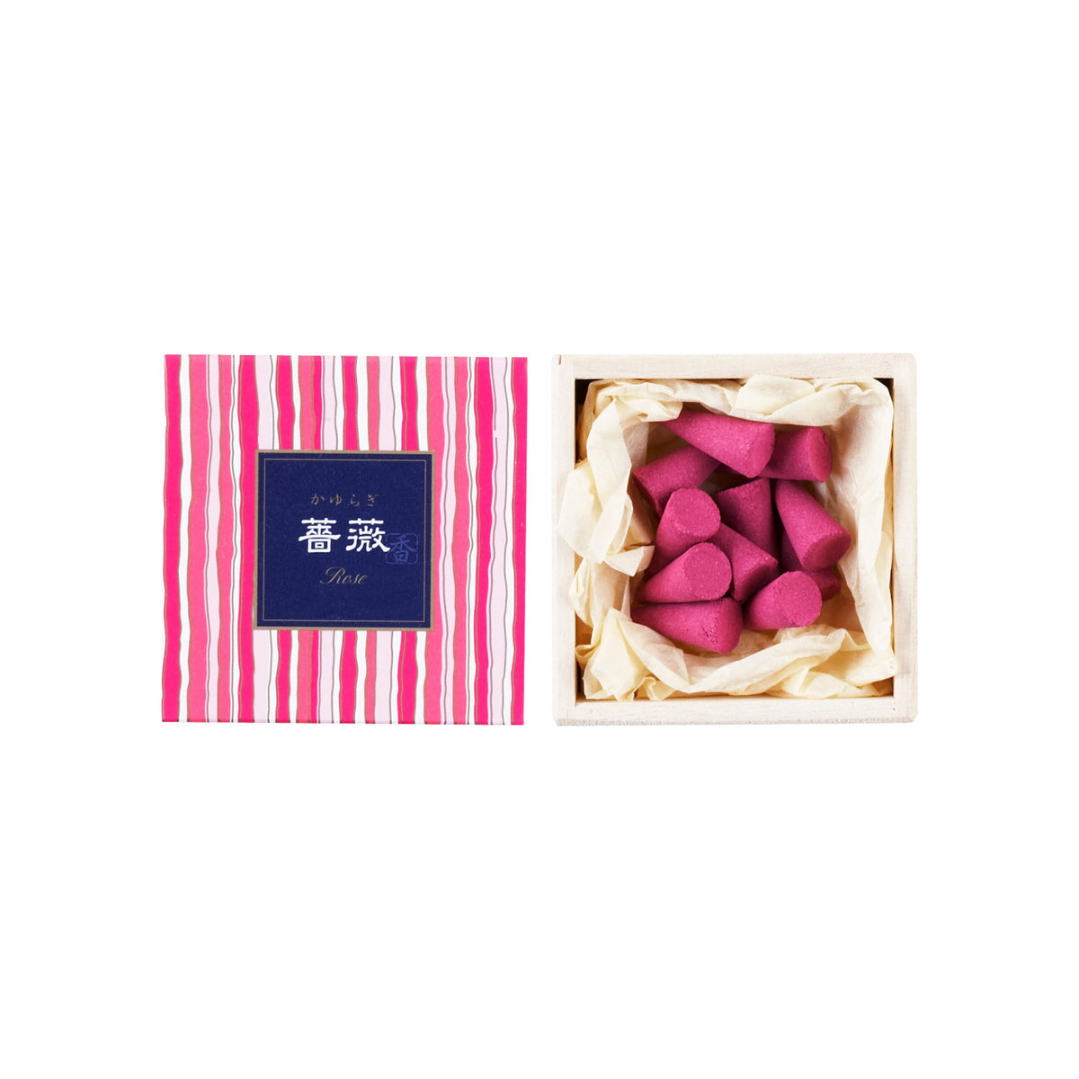 Nippon Kodo Kayuragi Rose Incense Cones 12pcs with Holder