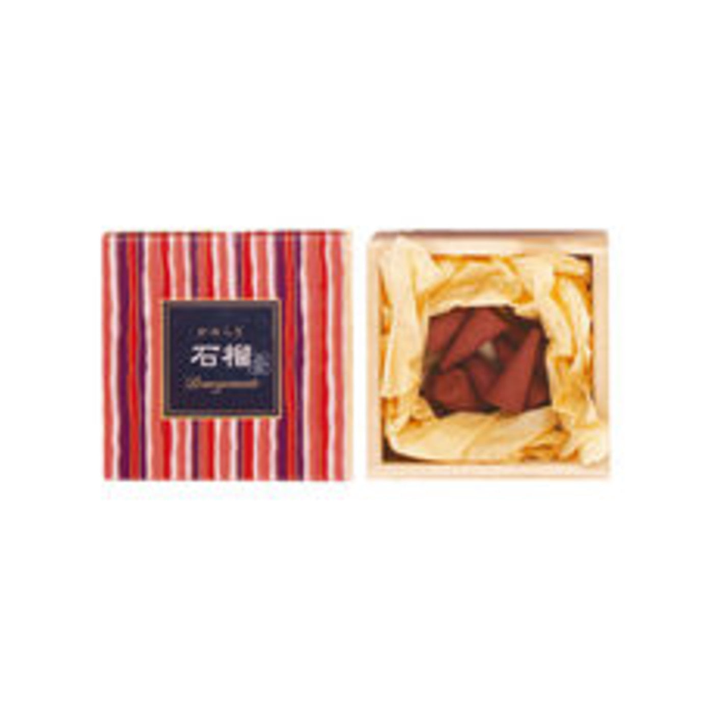 Nippon Kodo Kayuragi Pomegranate Incense Cones 12pcs with Holder - img-1