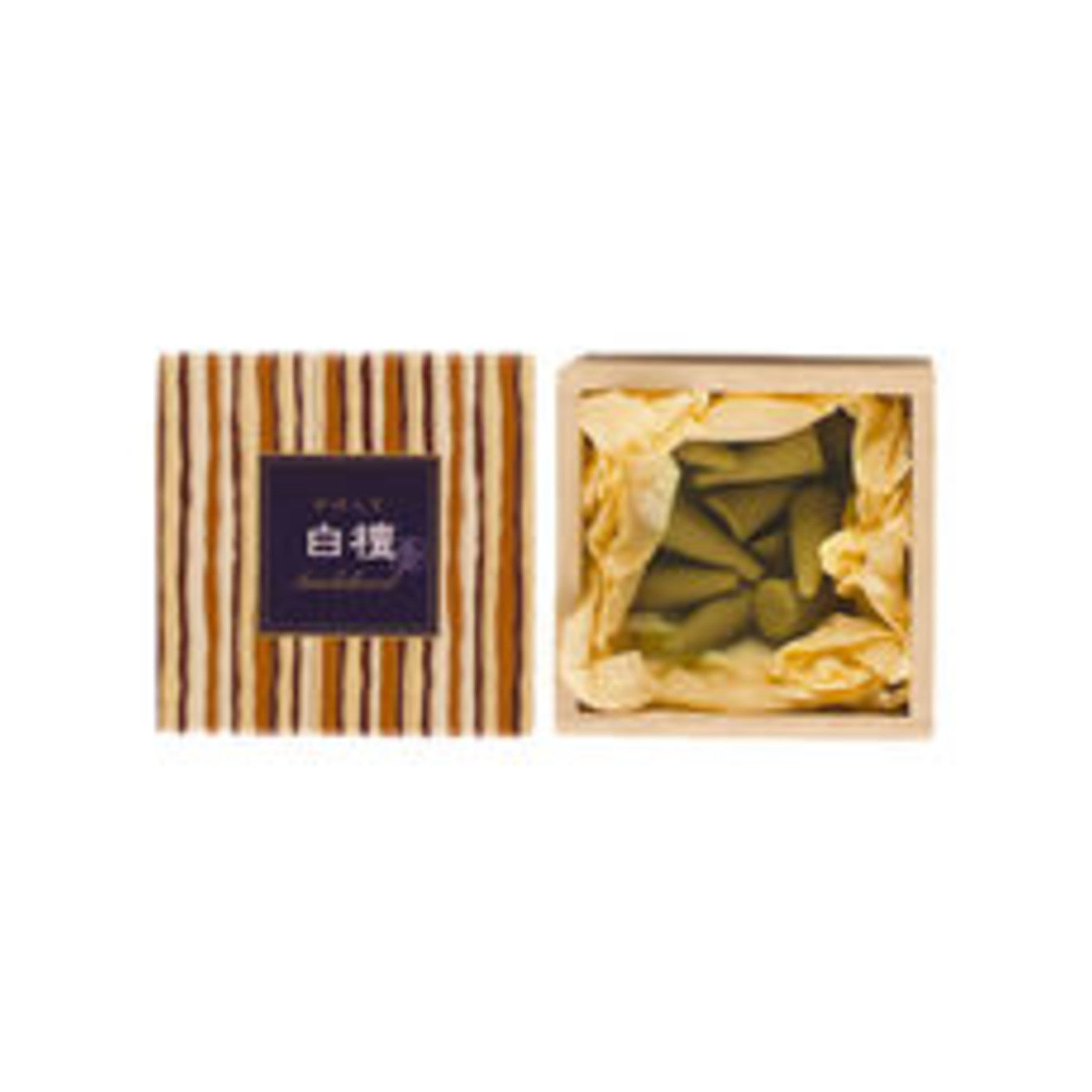 Nippon Kodo Kayuragi Sandalwood Incense Cones 12pcs with Holder - img-1