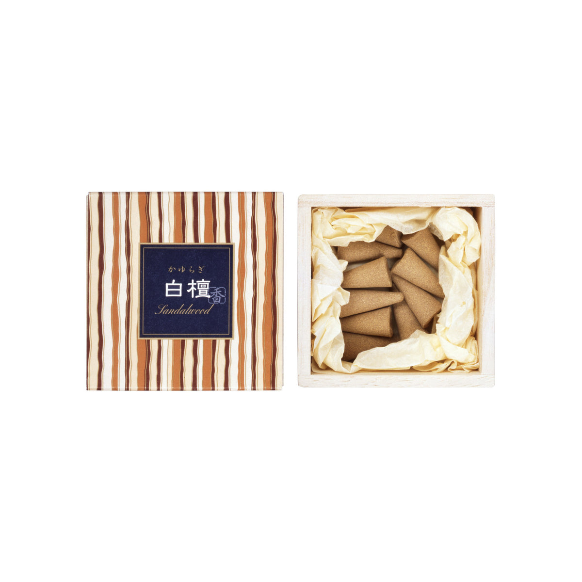 Nippon Kodo Kayuragi Sandalwood Incense Cones 12pcs with Holder