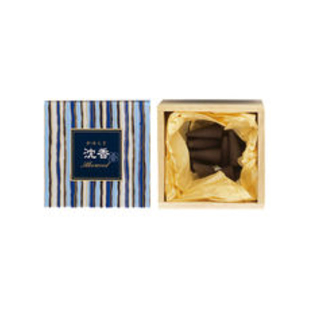 Nippon Kodo Kayuragi Aloeswood Incense Cones 12pcs with Holder - img-1
