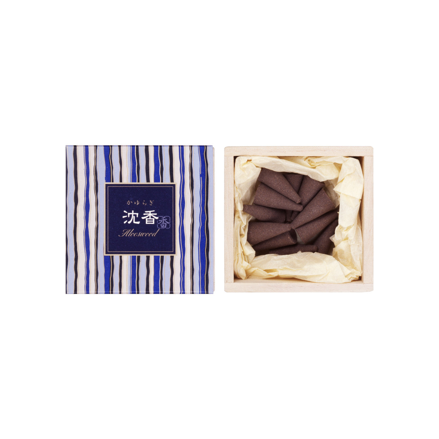 Nippon Kodo Kayuragi Aloeswood Incense Cones 12pcs with Holder