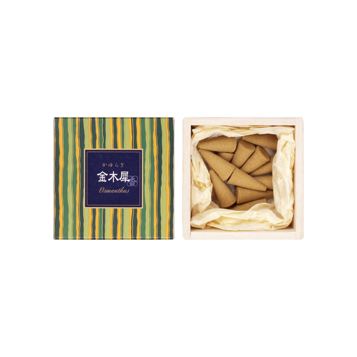 Nippon Kodo Kayuragi Osmanthus Incense Cones 12pcs with Holder
